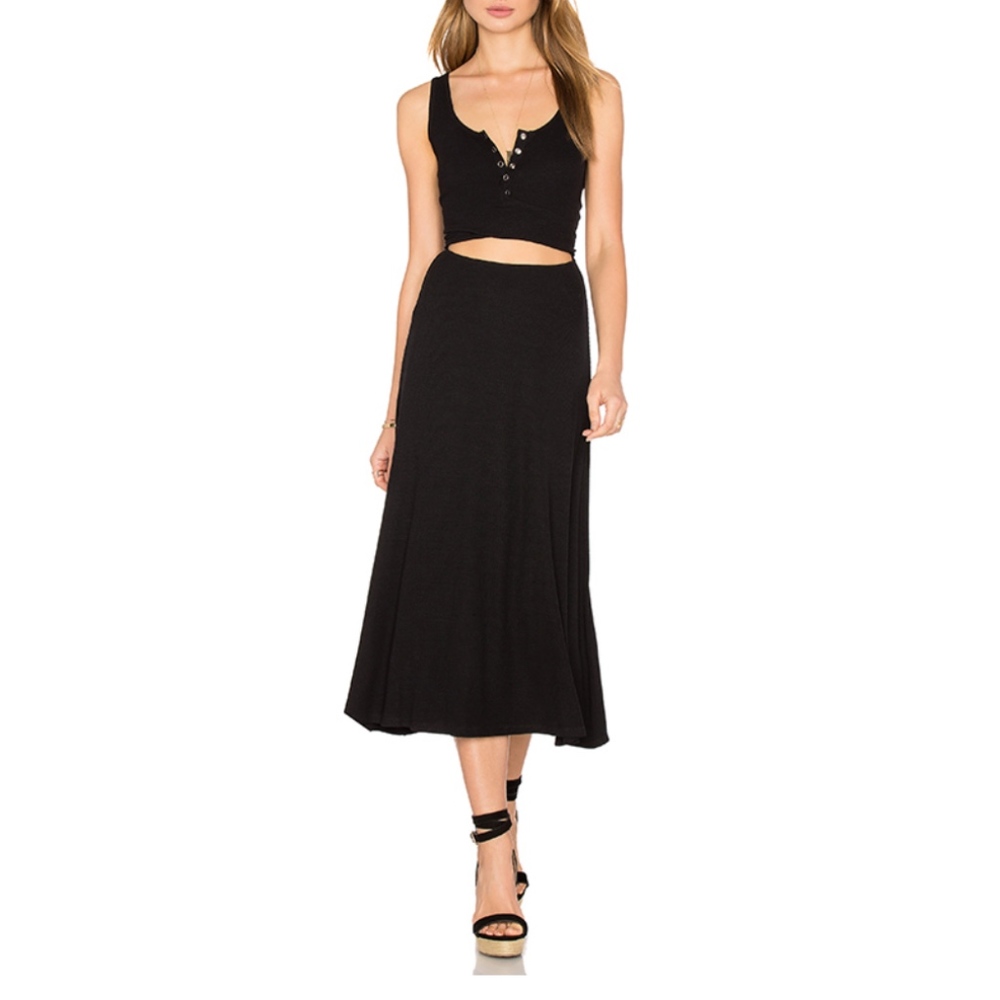 Privacy Please Black Midi Dress
